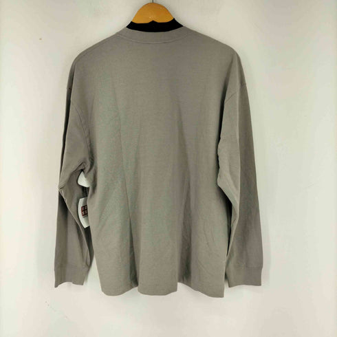エイトン ATON FRESCA PLATE OVERSIZED LONG SLEEVE T-SHIRT Tシャツ 長袖 無地 コットン メンズ 02