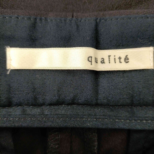 カリテ qualite ストレッチシガレットパンツ テーパード ジッパーフライ レディース JPN:36