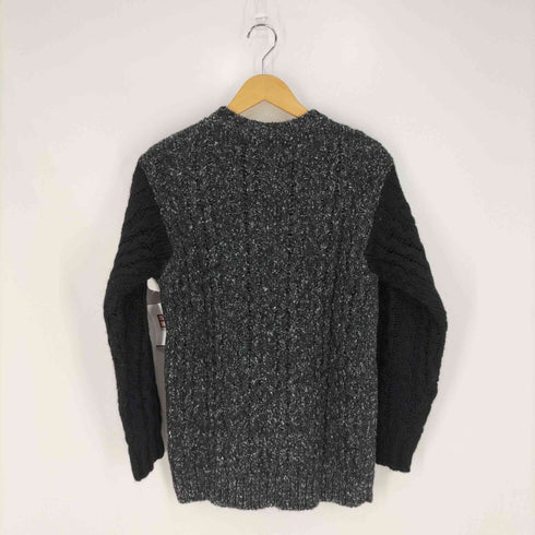 ディーゼル DIESEL アルパカ混 バイカラー ケーブルニット セーター メンズ import:XS