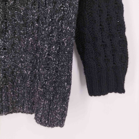 ディーゼル DIESEL アルパカ混 バイカラー ケーブルニット セーター メンズ import:XS