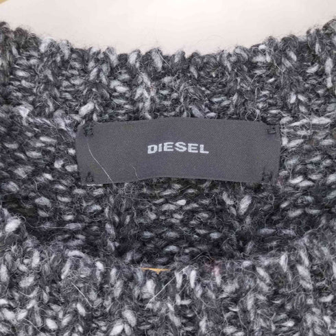 ディーゼル DIESEL アルパカ混 バイカラー ケーブルニット セーター メンズ import:XS