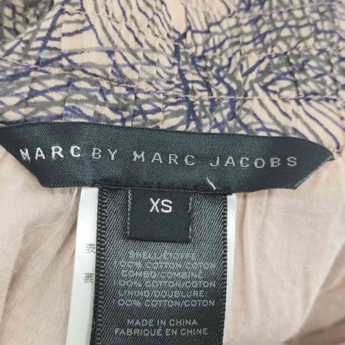 マークバイマークジェイコブス Marc by Marc Jacobs フレアスカート ひざ丈 ギャザー ウエストゴム 総柄 レディース XS