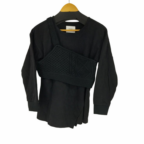 アメリヴィンテージ Ameri VINTAGE ONE SHOULDER TOP ワンショルダートップス ニットビスチェ セット レイヤード カットソー チュニック アシンメトリー 長袖 レディース FREE
