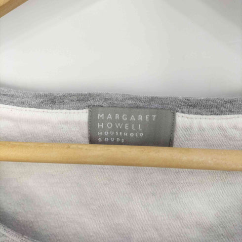 マーガレットハウエル MARGARET HOWELL HOUSEHOLD GOODS 比翼ボタン ヘンリーネック コットンニットカットソー レディース