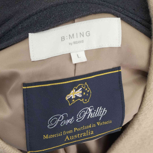 ビーミングバイビームス B:MING by BEAMS ノーカラーコート アウター ロング レディース L