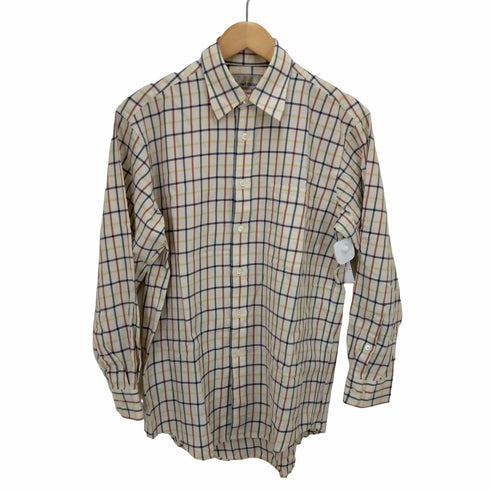 アクアスキュータム AQUASCUTUM チェック柄スタンダードカラーシャツ メンズ MEDIUM