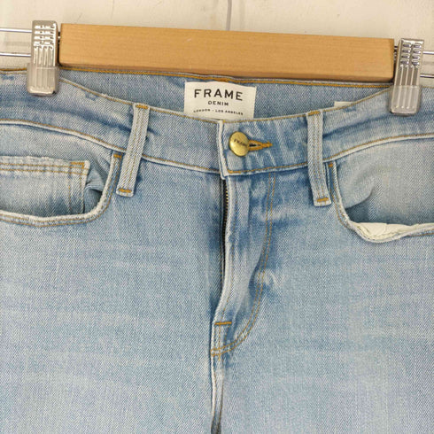 フレームデニム FRAME DENIM LNSRE165 加工カットオフデニムパンツ ジーンズ テーパード レディース 26