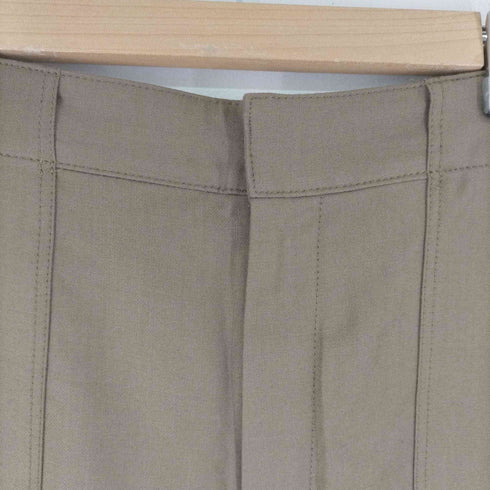 マカフィー MACPHEE ストレッチワイドパンツ ストレート ジッパーフライ レディース 36