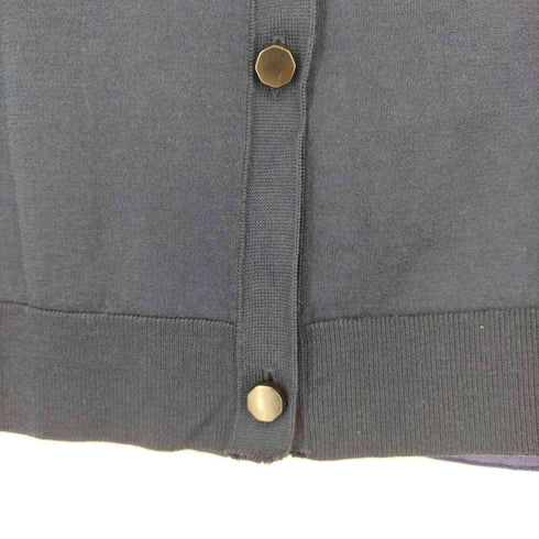 ランバン LANVIN ニット カーディガン 長袖 シルクコットン 切替 クルーネック レディース JPN:XS