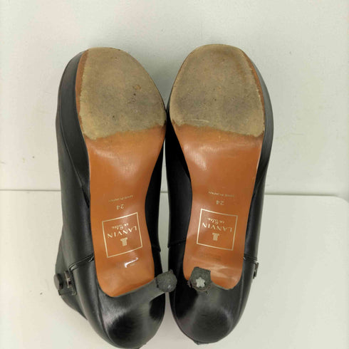 ランバンオンブルー LANVIN en Bleu ブーティ レザー ピンヒール ブーツ ショート レディース JPN:24