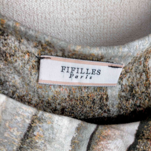 フィフィーユパリ FIFILLES PARIS 総柄 ストレッチジャージワンピース レディース