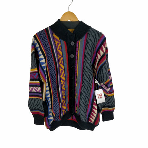 PAITITI WOOLENS CO. 総柄 アルパカニット カーディガン レディース import:M
