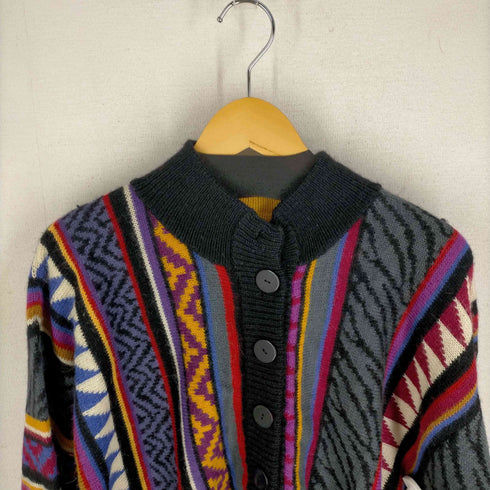 PAITITI WOOLENS CO. 総柄 アルパカニット カーディガン レディース import:M