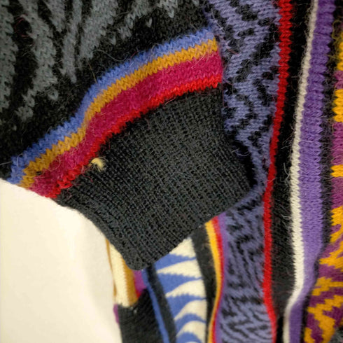 PAITITI WOOLENS CO. 総柄 アルパカニット カーディガン レディース import:M