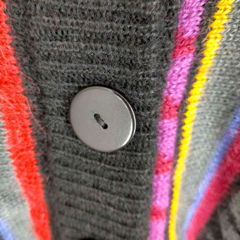 PAITITI WOOLENS CO. 総柄 アルパカニット カーディガン レディース import:M