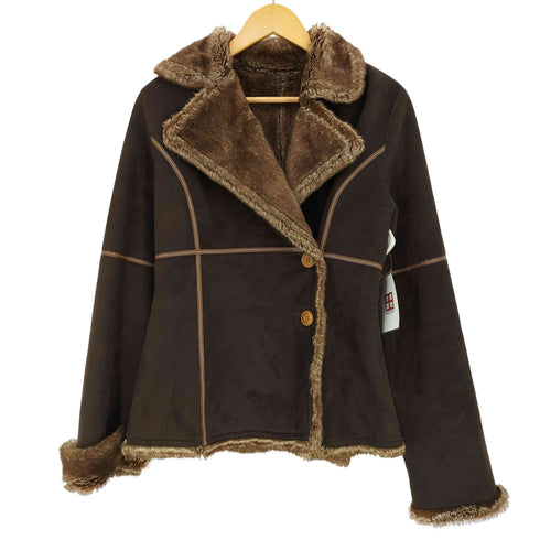 トラサルディ TRUSSARDI フェイクムートン ダブルブレストジャケット レディース EUR:42