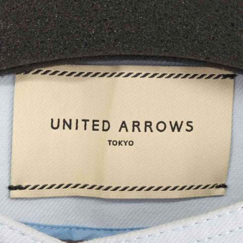 ユナイテッドアローズ UNITED ARROWS バイカラーノーカラーコート スプリングコート ロング レディース 38