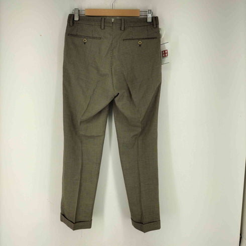 INCOTEX HIGH COMFORT ハウンドトゥース スラックス パンツ テーパード ロールアップ 千鳥格子 メンズ JPN:44