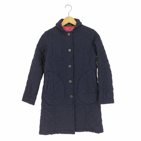 トラディショナルウェザーウェア Traditional Weatherwear 英国製 スタンドカラー ウールキルティングコート レディース 32
