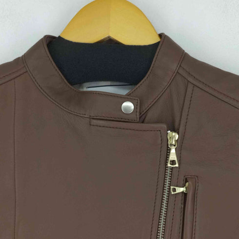 アバハウスドゥヴィネット abahouse devinette ライダースジャケット レザー 羊革 シープスキン ジップアップ  レディース  1