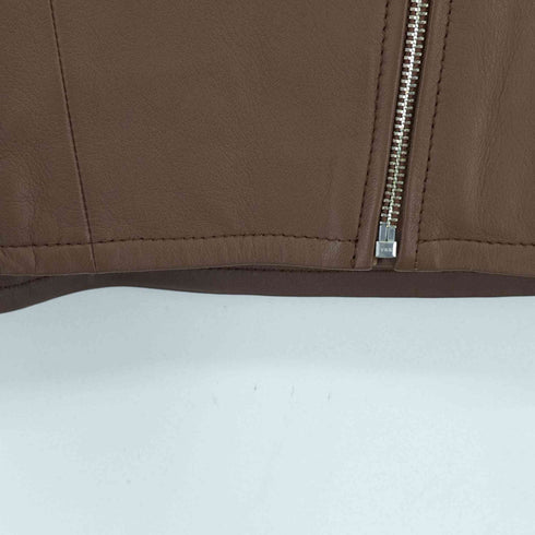 アバハウスドゥヴィネット abahouse devinette ライダースジャケット レザー 羊革 シープスキン ジップアップ  レディース  1