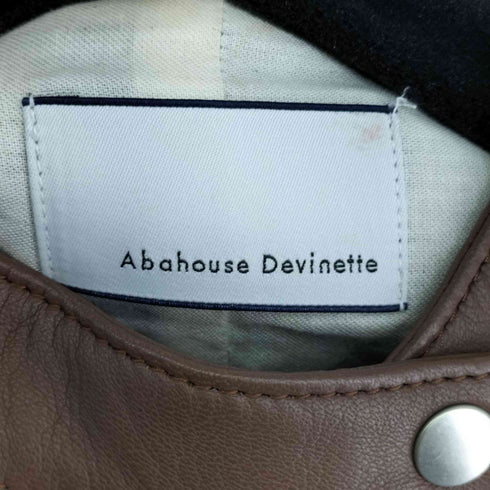 アバハウスドゥヴィネット abahouse devinette ライダースジャケット レザー 羊革 シープスキン ジップアップ  レディース  1