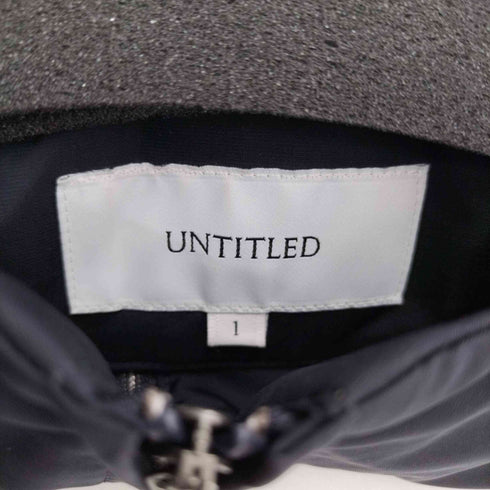 アンタイトル UNTITLED ノーカラー中綿撥水ジャケット ショート ジップアップ クルーネック 総裏地 レディース 1