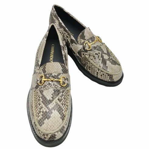 カミナンド CAMINANDO パイソン柄 FLAT BIT LOAFERS メンズ JPN:25