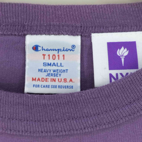チャンピオン Champion USA製 T1011 カレッジロゴプリント ラグランスリーブ クルーネックカットソー レディース import:S
