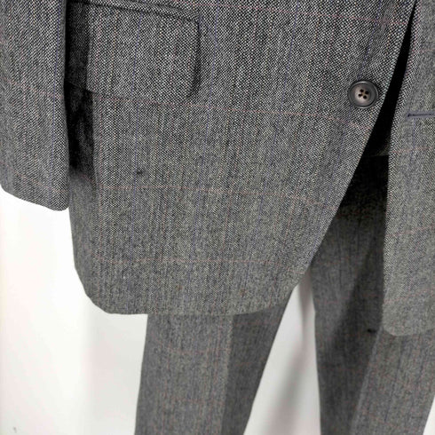 バーバリーズ BURBERRY’S 2B テーラード ジャケット 切替ベスト ノータック スラックス パンツ 3ピース セットアップ メンズ