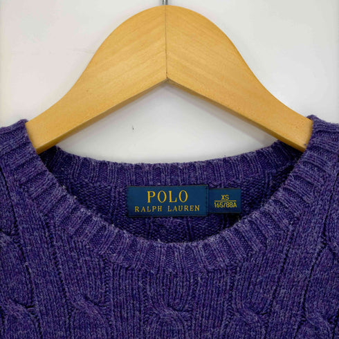 ポロラルフローレン POLO RALPH LAUREN シルク100 ポニー刺繍 ケーブル編みニット メンズ import:XS