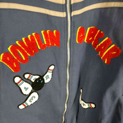 マックスソウル maxsoul bowling bear パイルパッチデザインブルゾン メンズ