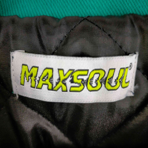 マックスソウル maxsoul bowling bear パイルパッチデザインブルゾン メンズ