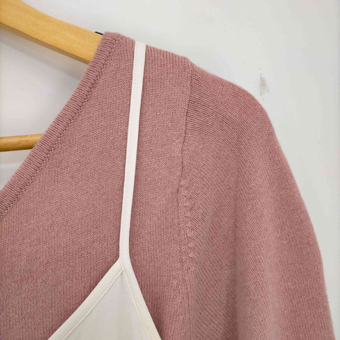 アプワイザーリッシェ Apuweiser riche 19AW プリーツキャミ付3WAY 花柄 ロングニットワンピース レディース 1