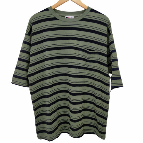 ジャーナルスタンダードレリューム JOURNAL STANDARD relume オーバーダイ ボーダーTシャツ メンズ JPN:L