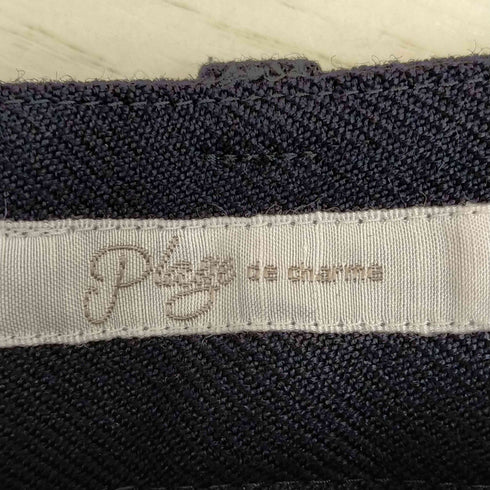 プラージュ PLAGE ジップフライ センタープレス ウールタックパンツ レディース 38