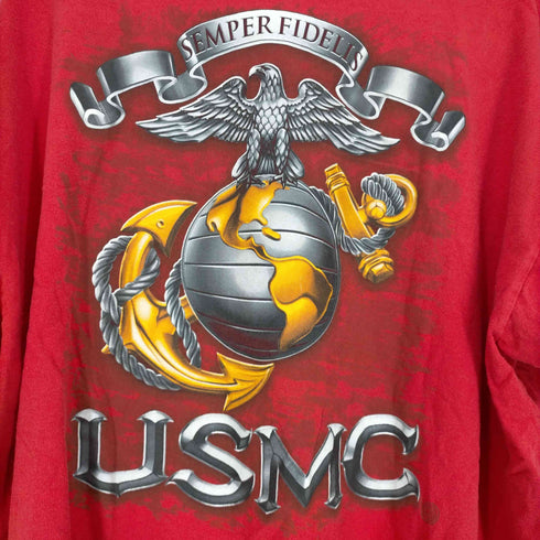 SEMPER FIDELIS USMC 両面プリントクルーネックTシャツ メンズ