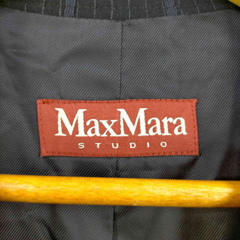 マックスマーラステュディオ MAX MARA STUDIO ストライプ柄1Bジャケット タイトスカート レディース 38