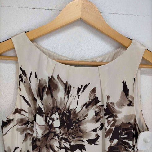 マックスマーラ MAX MARA MADE IN ITALY 白タグ 総柄シルクワンピース レディース JPN:38