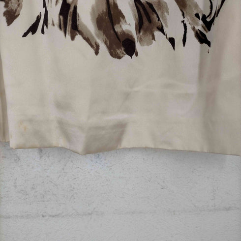 マックスマーラ MAX MARA MADE IN ITALY 白タグ 総柄シルクワンピース レディース JPN:38