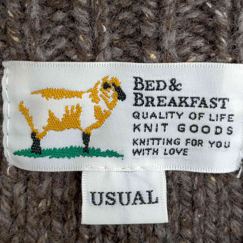 ベットアンドブレックファスト BED&BREAKFAST シルクカシミヤ混 サイドスリットニット セーター レディース USUAL