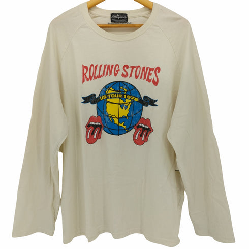 エマクローズ EMMA CLOTHES 別注 ロックプリント オーバーサイズ ピグメント加工 長袖Tシャツ メンズ JPN:L