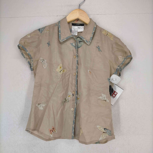 マックスマーラ ウィーケンドライン Max Mara WEEKEND LINE シルク100 バタフライ&フラワーデザイン セットアップ レディース M
