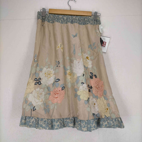マックスマーラ ウィーケンドライン Max Mara WEEKEND LINE シルク100 バタフライ&フラワーデザイン セットアップ レディース M