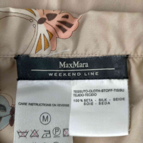 マックスマーラ ウィーケンドライン Max Mara WEEKEND LINE シルク100 バタフライ&フラワーデザイン セットアップ レディース M