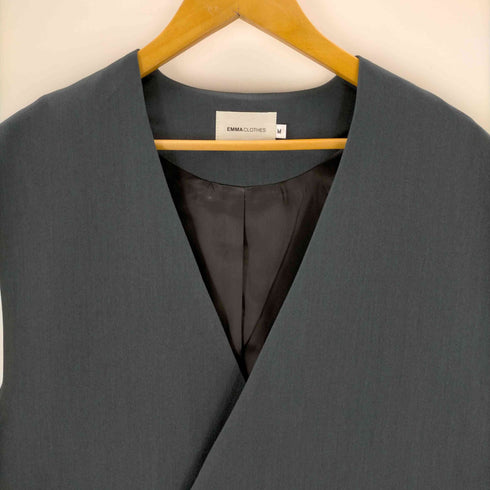 エマクローズ EMMA CLOTHES TRストレッチスーツ地 ルーズ ダブルジレベスト メンズ JPN:M