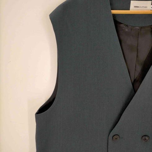 エマクローズ EMMA CLOTHES TRストレッチスーツ地 ルーズ ダブルジレベスト メンズ JPN:M