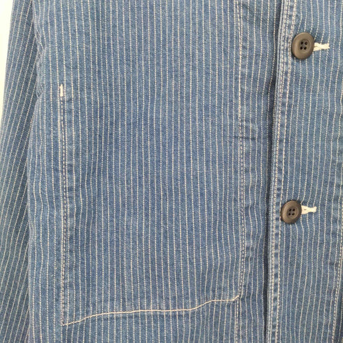 ユニクロ UNIQLO ストライプ デニム ワークジャケット メンズ JPN:XL
