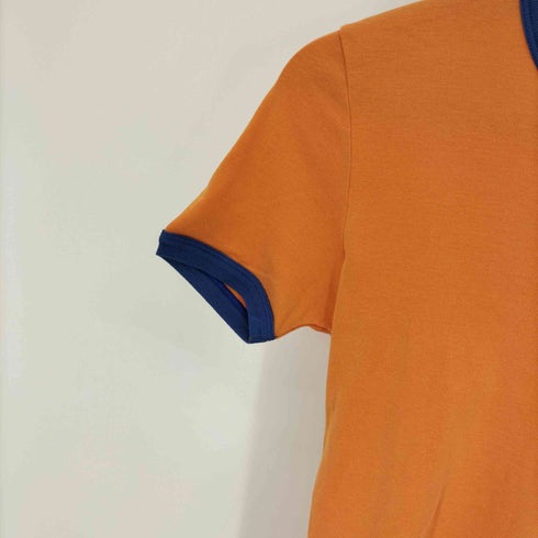 ドルチェアンドガッバーナ DOLCE&GABBANA イタリア製 国旗ワッペン S/S リンガー Tシャツ レディース import:XS
