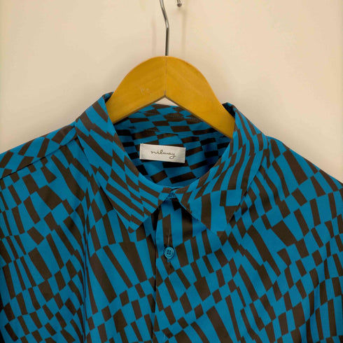 ニルウェイ Nilway 24ss ランダムブロックチェックシャツ メンズ JPN:L
